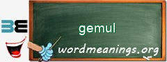 WordMeaning blackboard for gemul